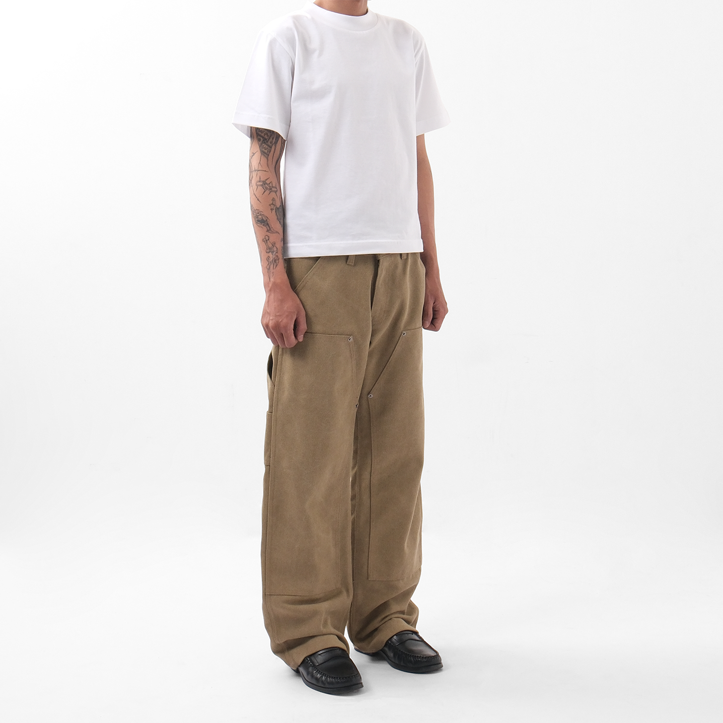 Double Knee Heavy Canvas Pants Faded Camel 