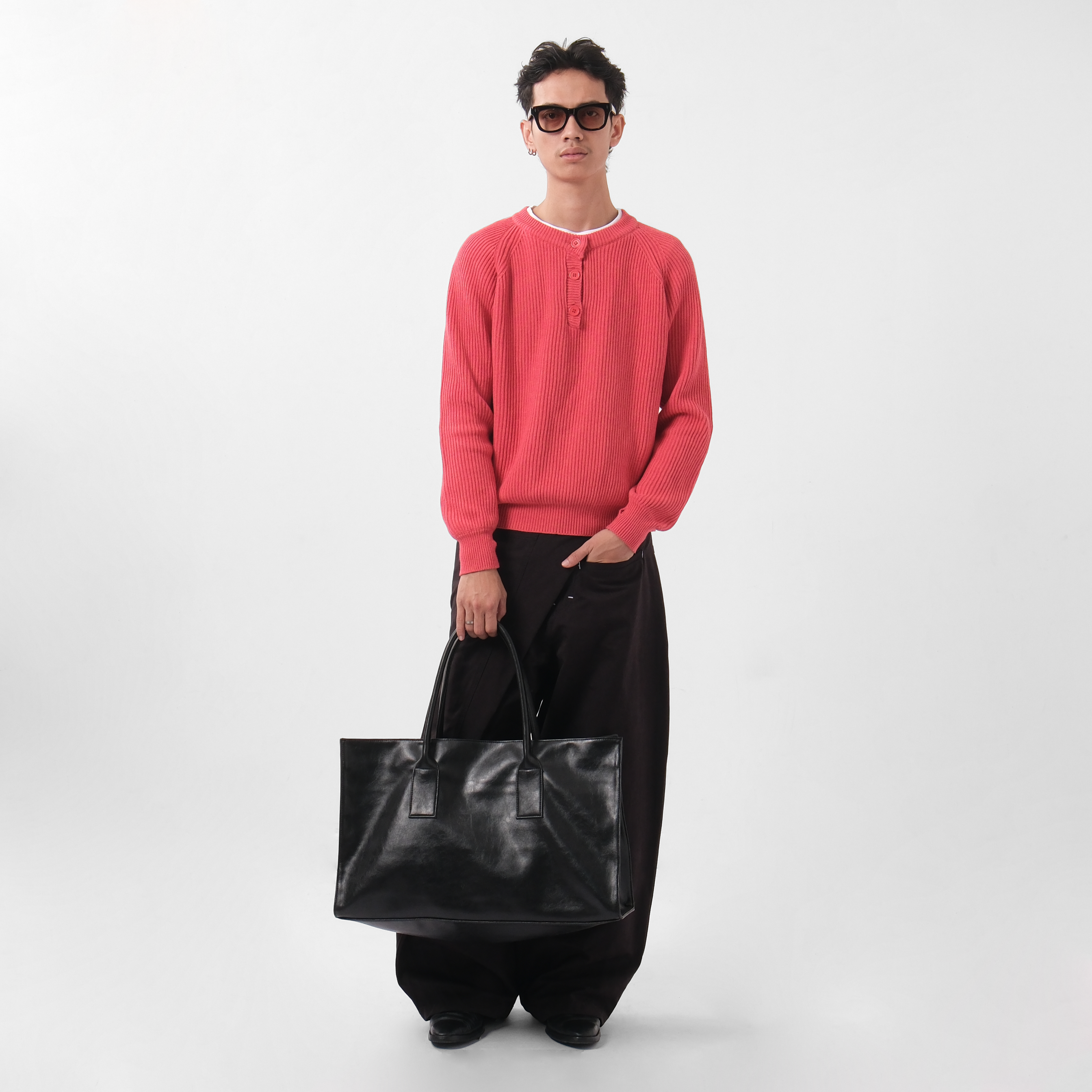 Arlo Leather Tote Bag Black