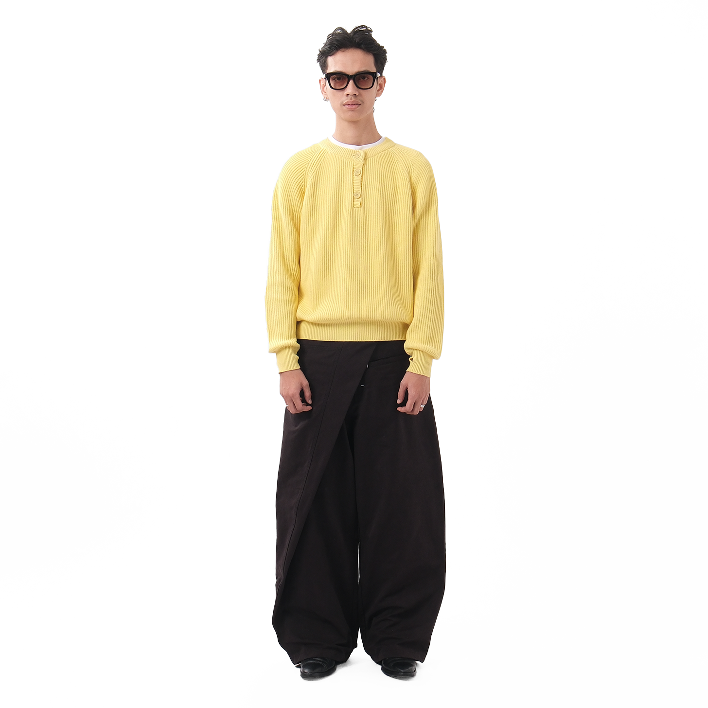 Henley Knit Butter Yellow
