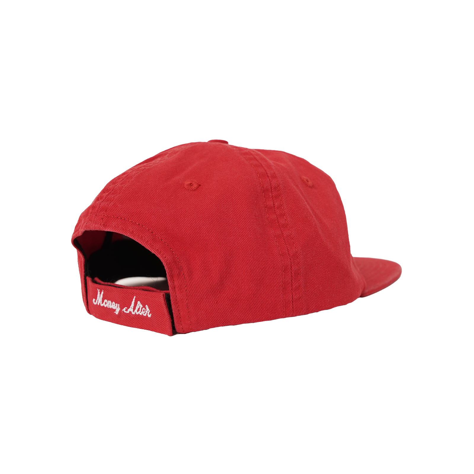 'Money' Red Wash 6-Panel Cap