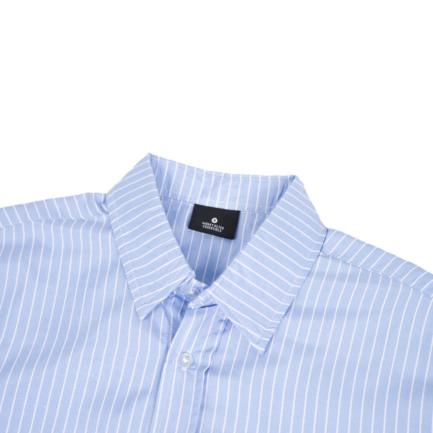 Blue and White Long Sleeve Stripes Shirt