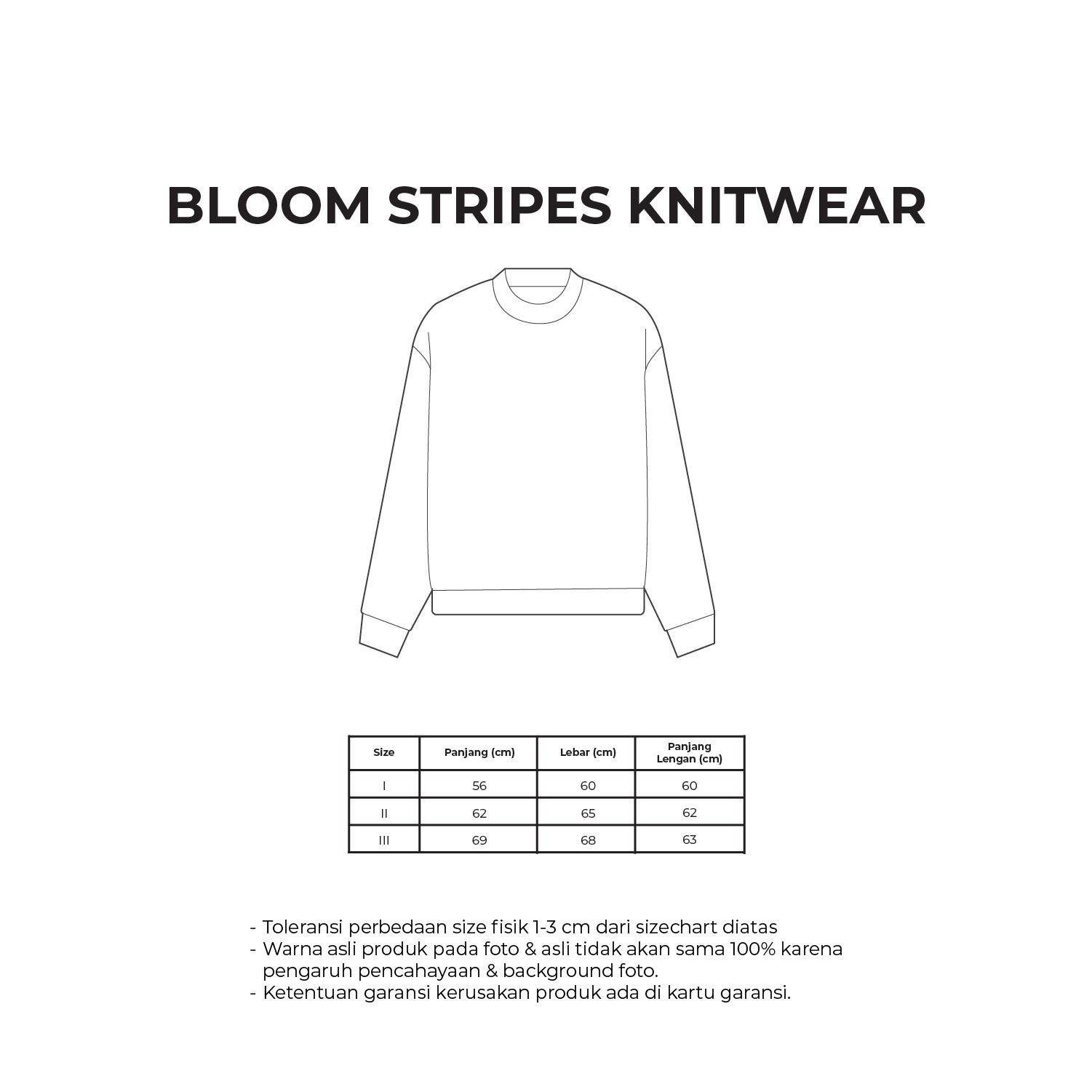 Bloom Stripes Knitwear Choco Cream