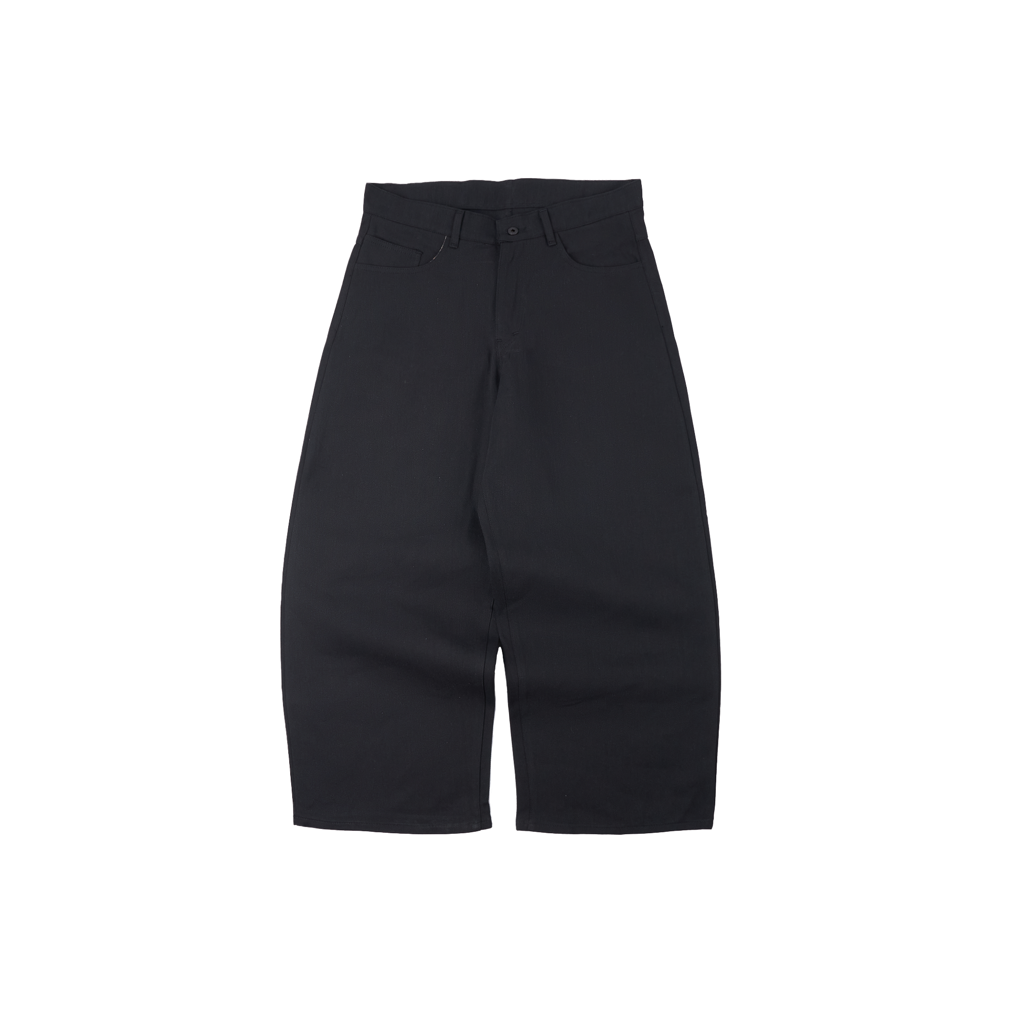 'Forma' Wide Black Denim Pants