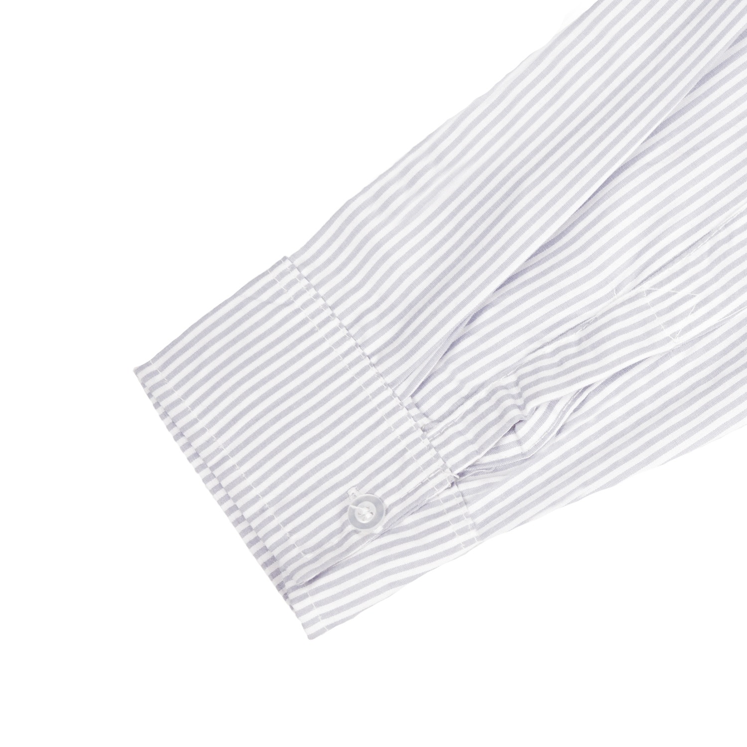 White and Grey Long Sleeve Stripes Shirt 