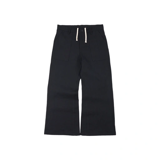 Image of Wide Flared Fatigue Pants - Black 