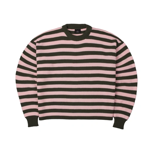 Image of Bloom Stripes Knitwear Army Pink