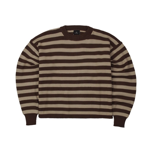 Image of Bloom Stripes Knitwear Choco Cream