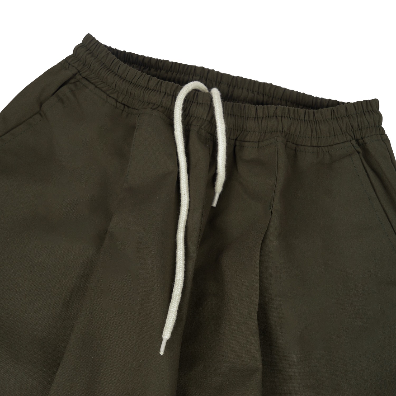 Baggy Canvas Trousers - Dark Olive