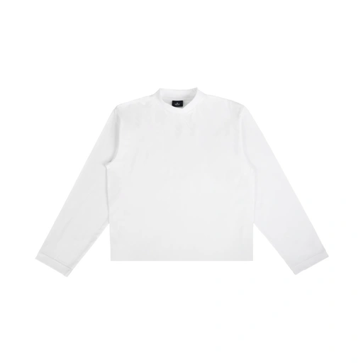 Image of Crop Boxy Long Sleeve Tee - White