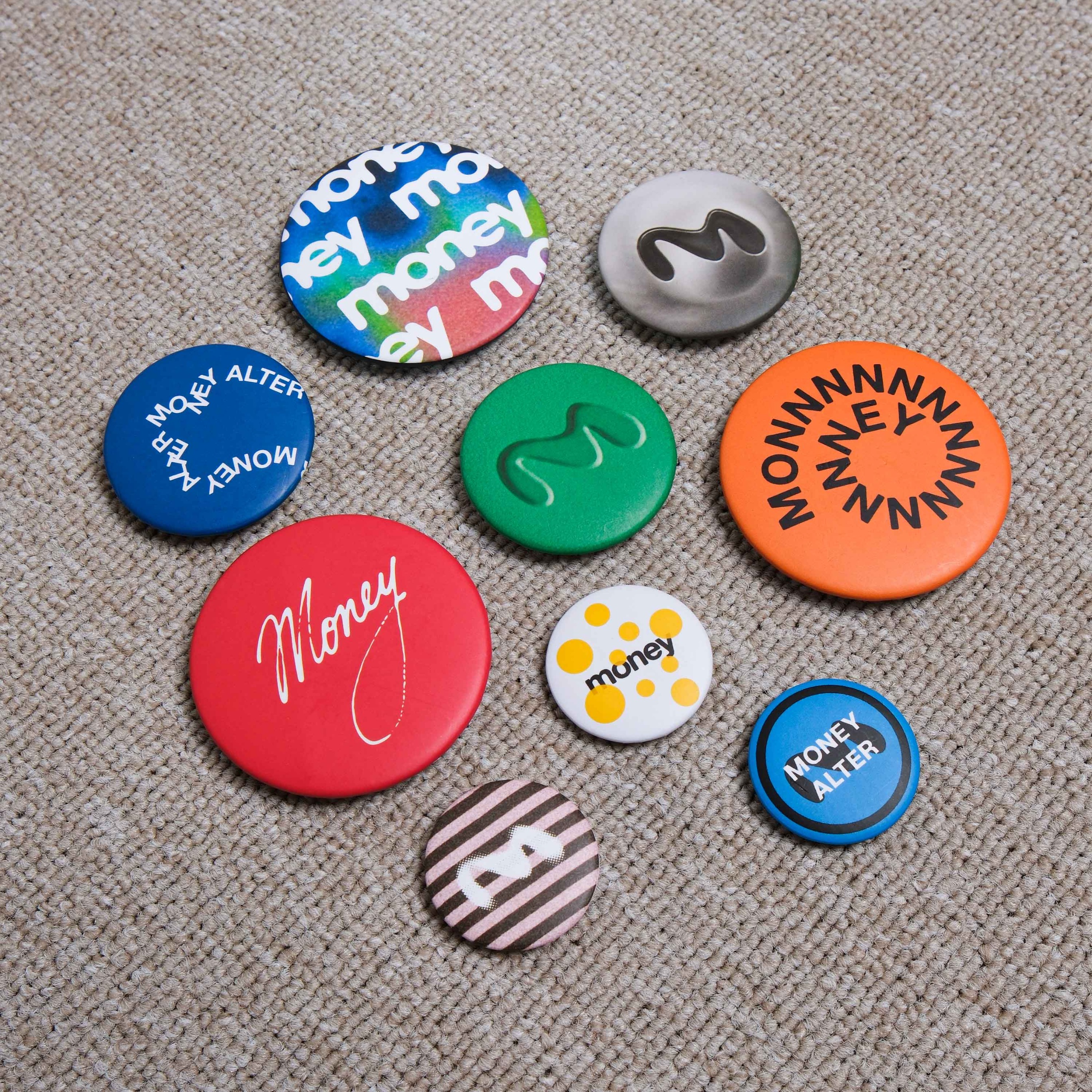 Money Alter Button Pin 3pcs / Aksesoris Tas