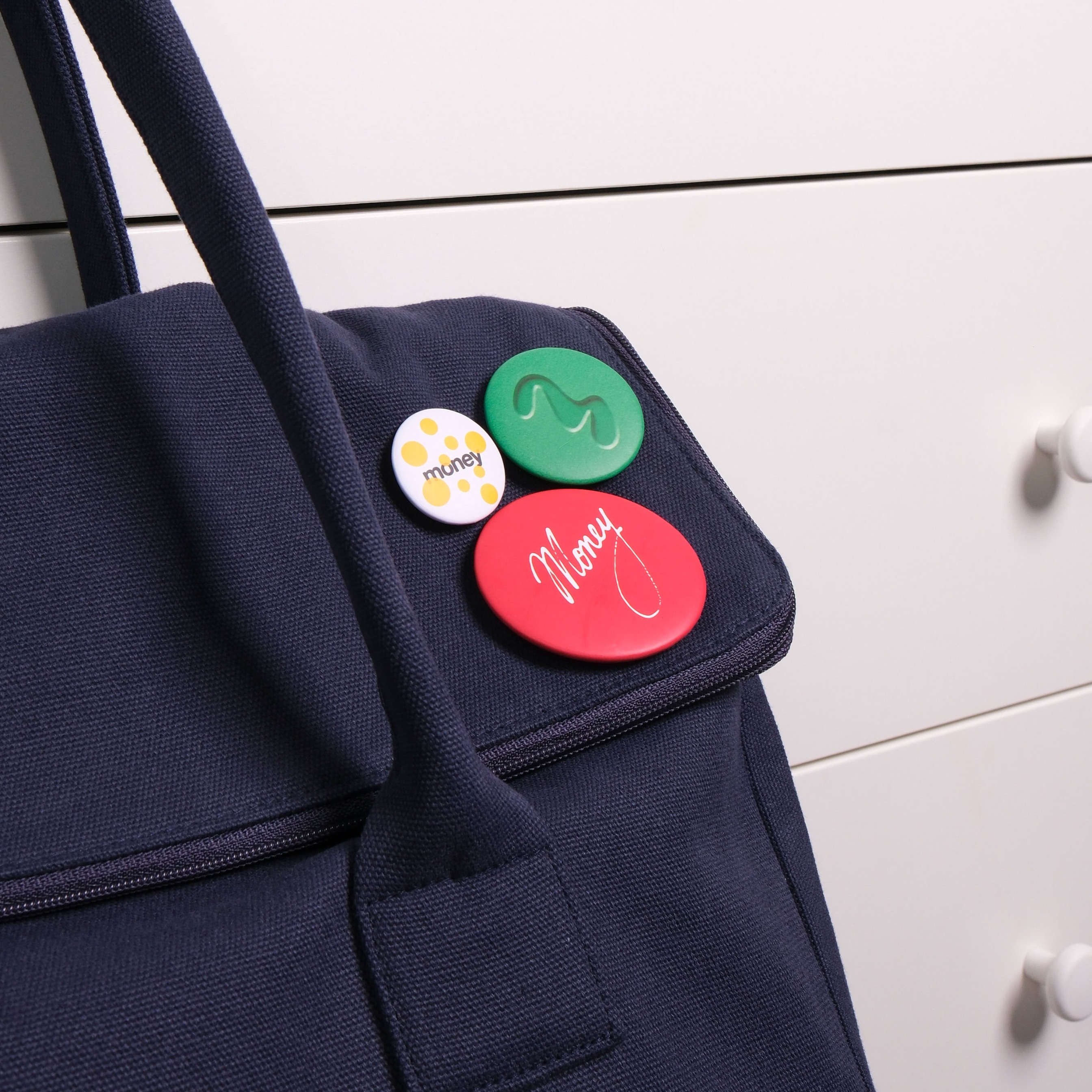 Money Alter Button Pin 3pcs / Aksesoris Tas