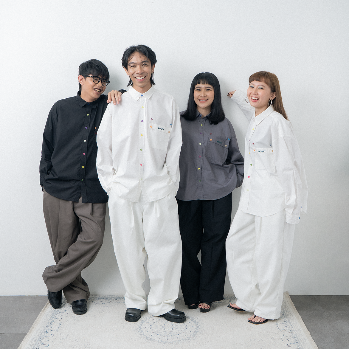 Baggy Canvas Trousers Broken White