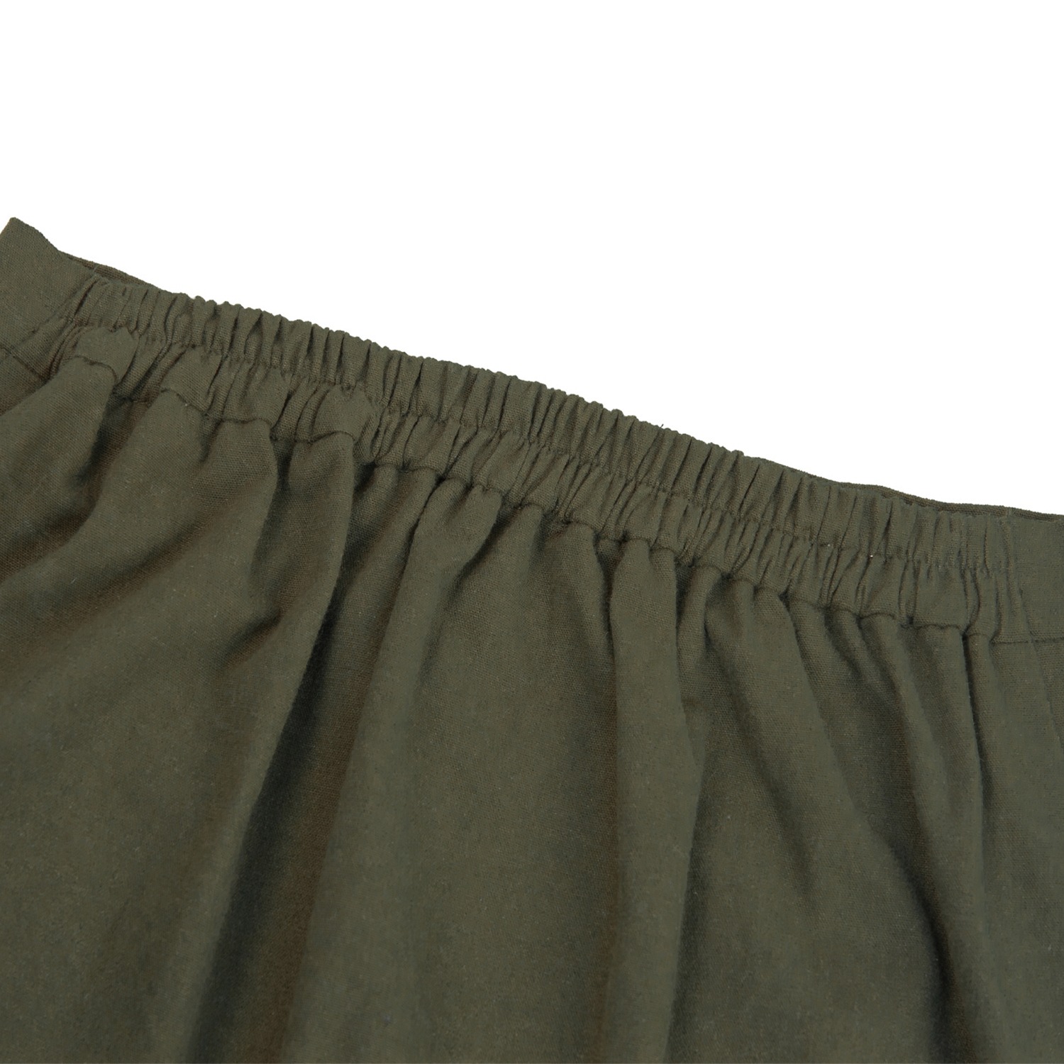 Double Fold Midi Skirt - Dark Olive