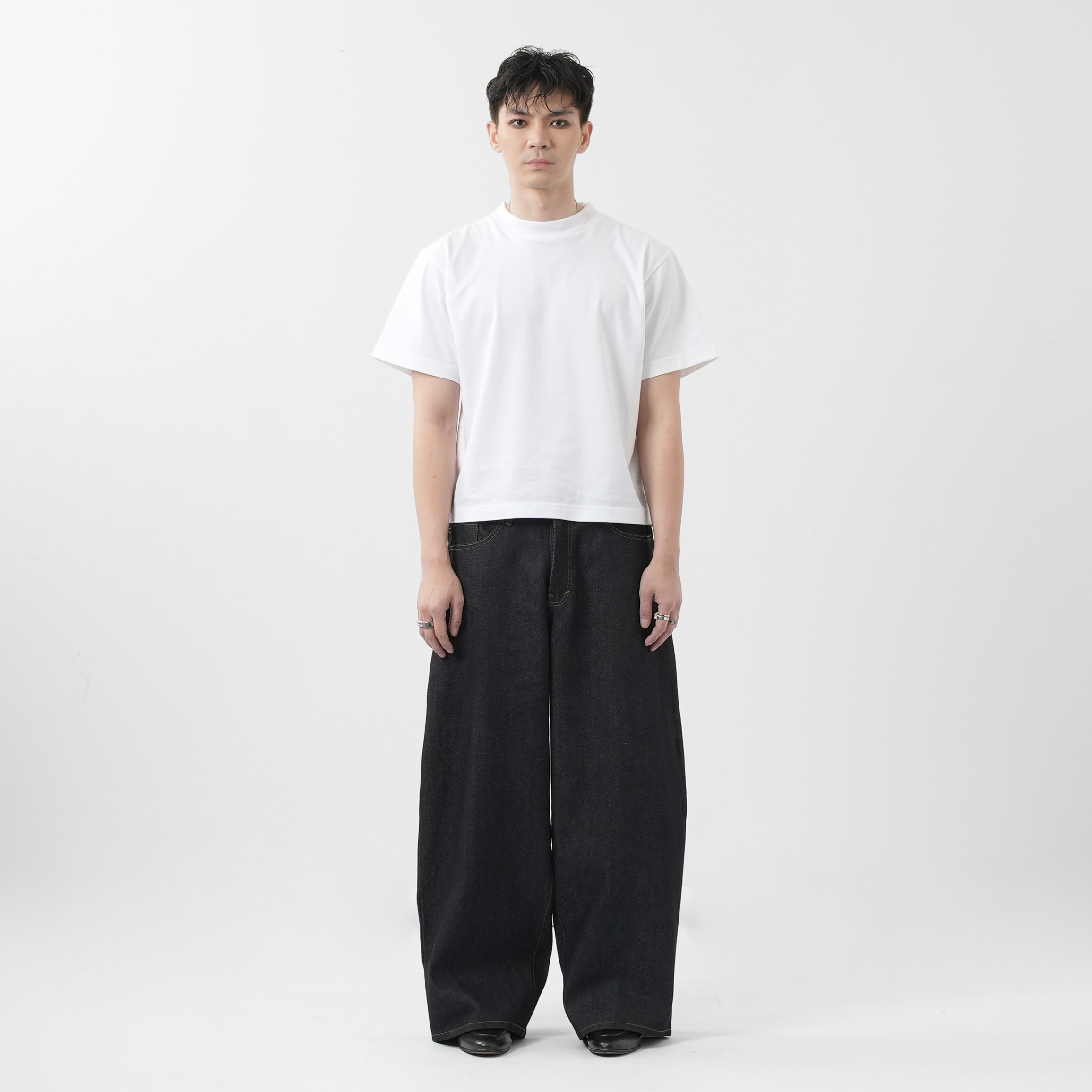 Crop Boxy Tee - White