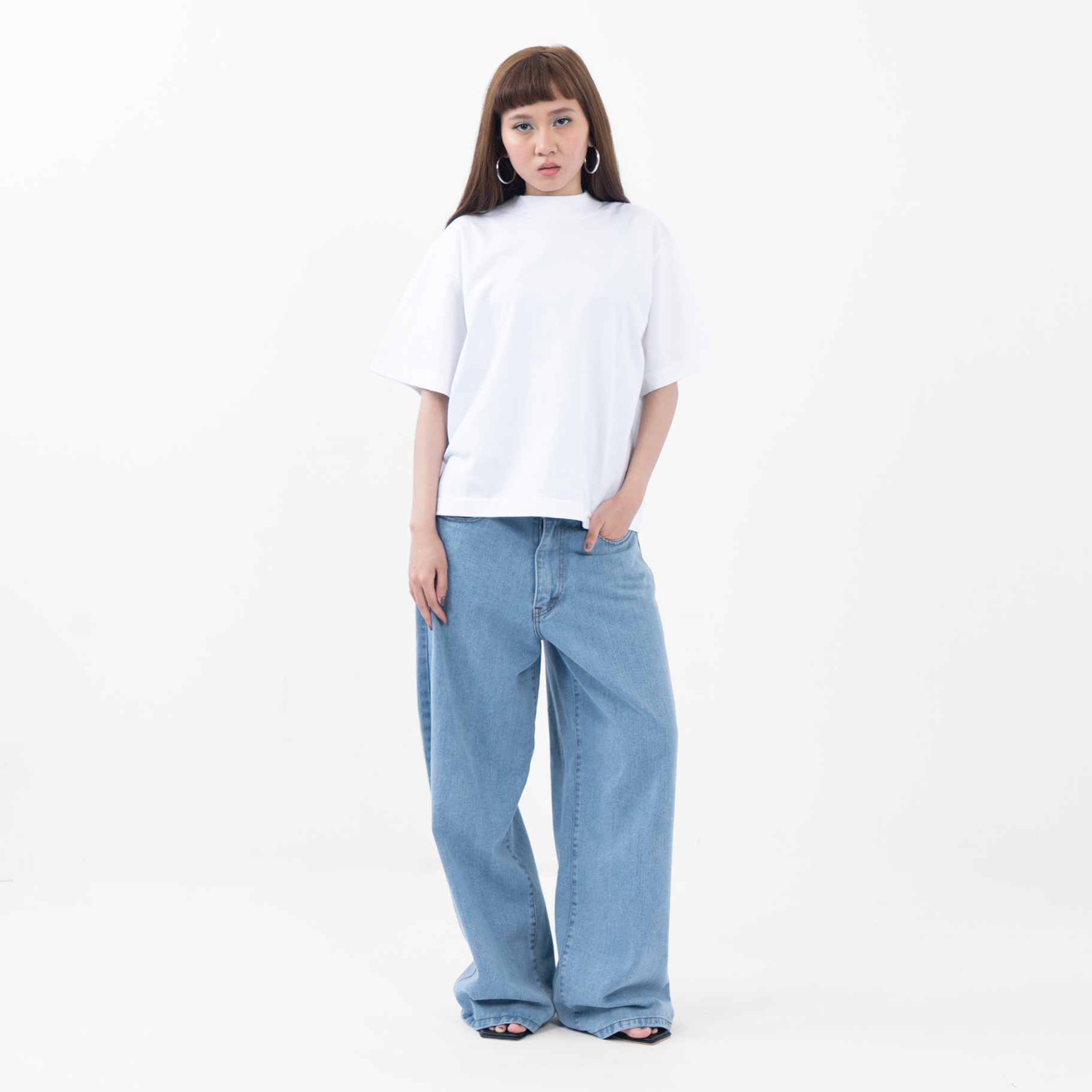 Crop Boxy Tee - White