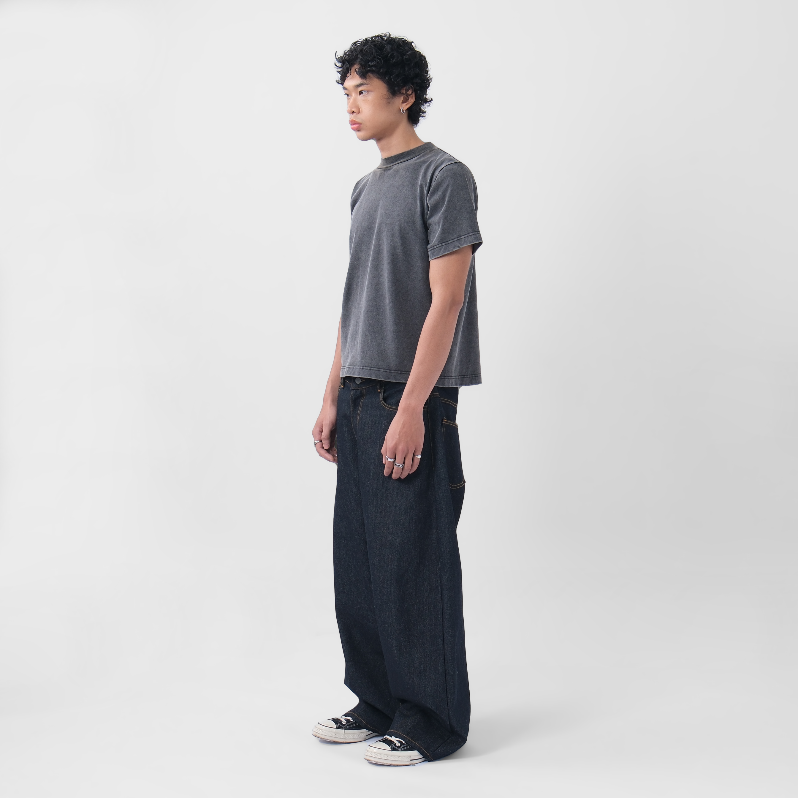 Fitted Tee Washed Black