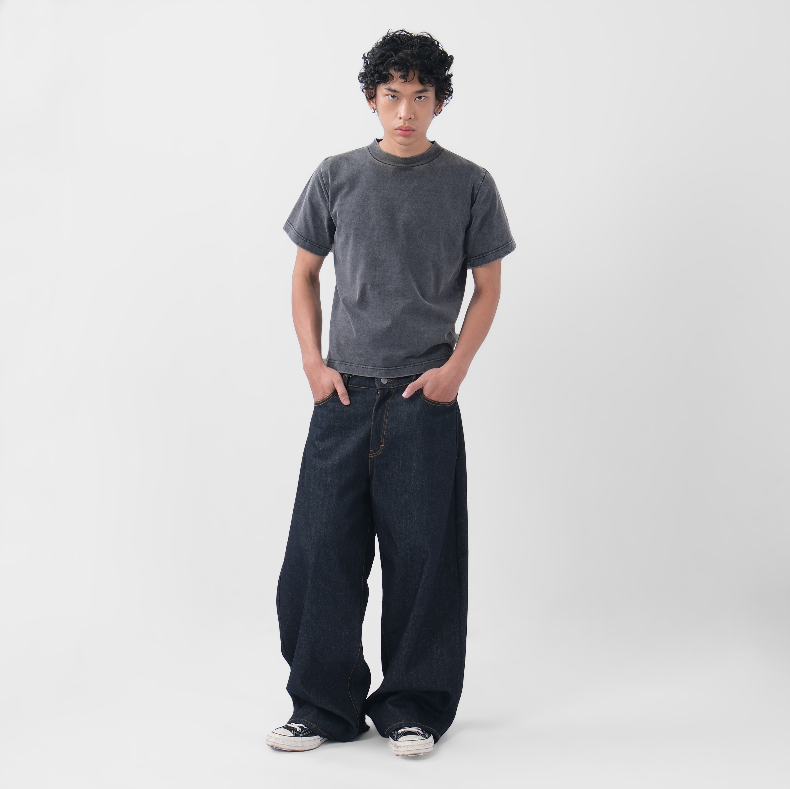 Fitted Tee Washed Black
