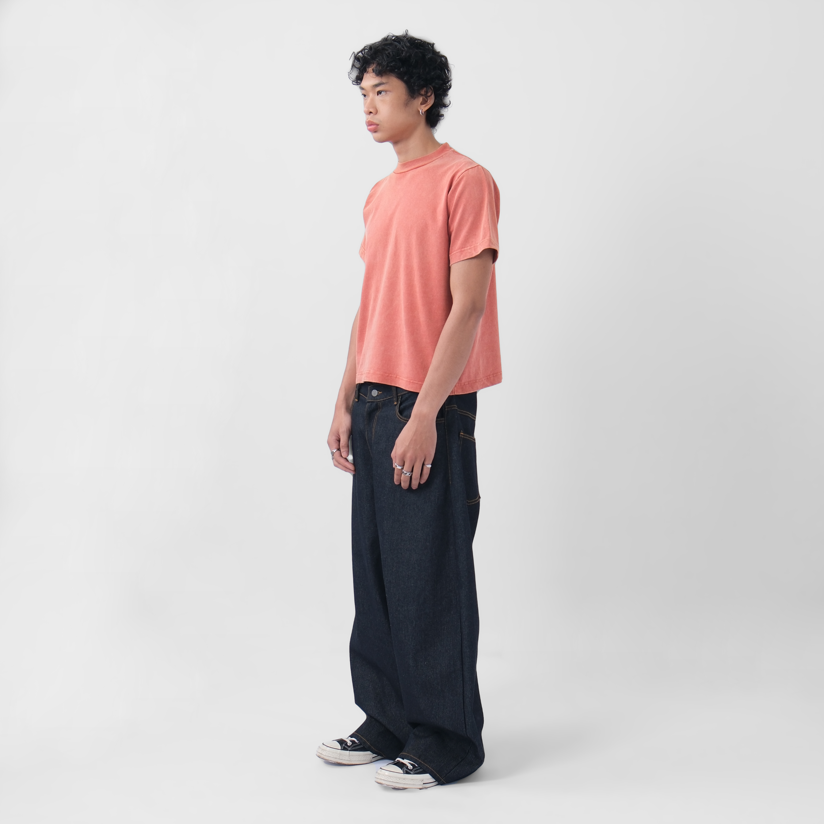 Fitted Tee Washed Red