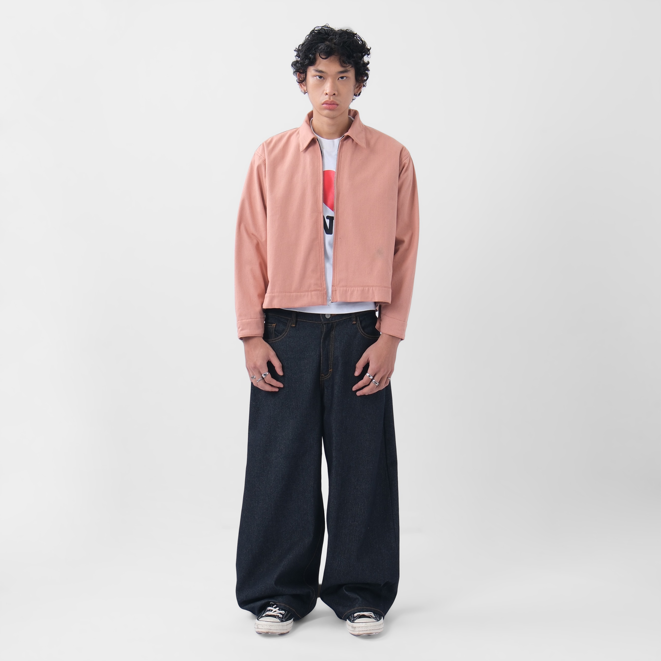 Work Jacket Faded Baby Pink