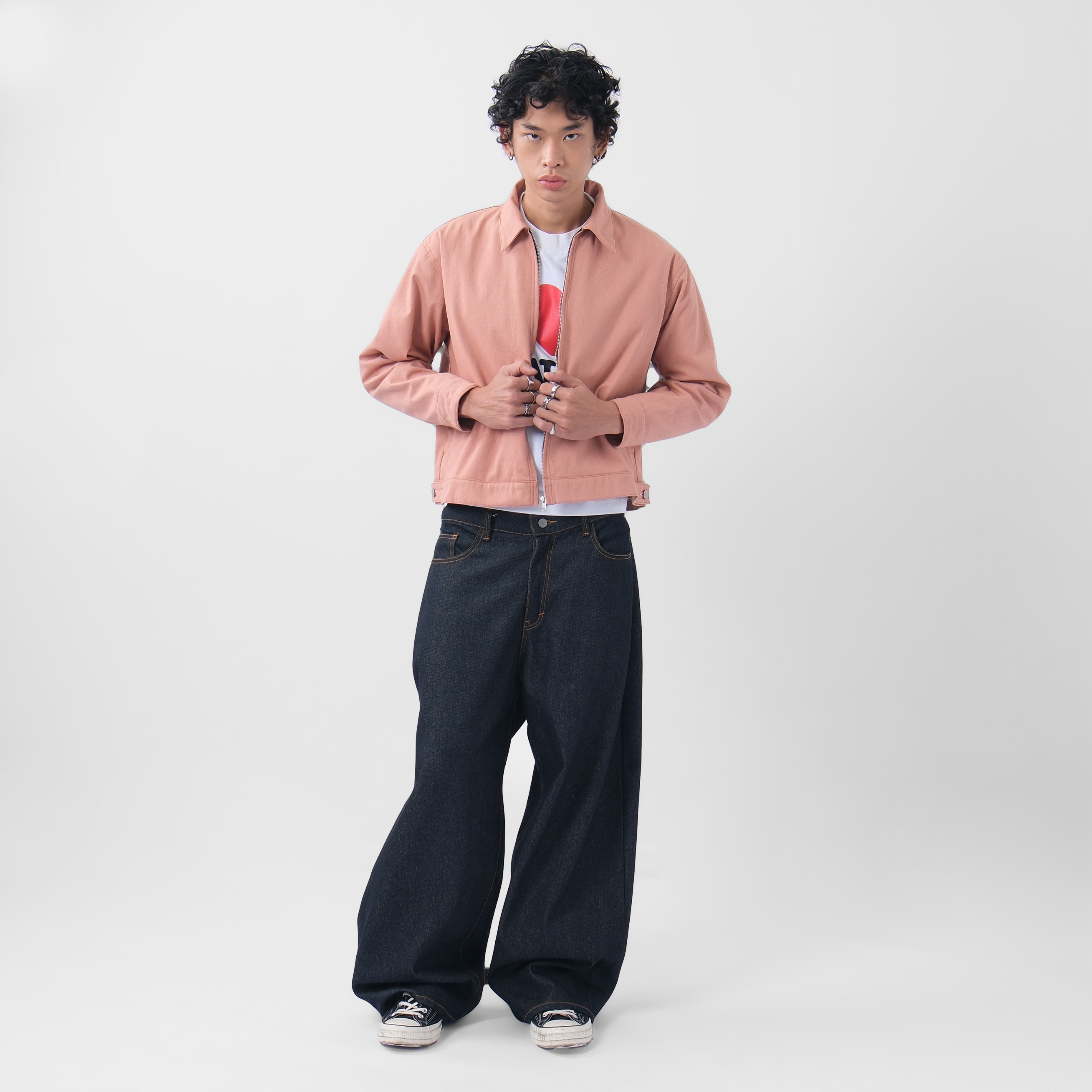 Work Jacket Faded Baby Pink