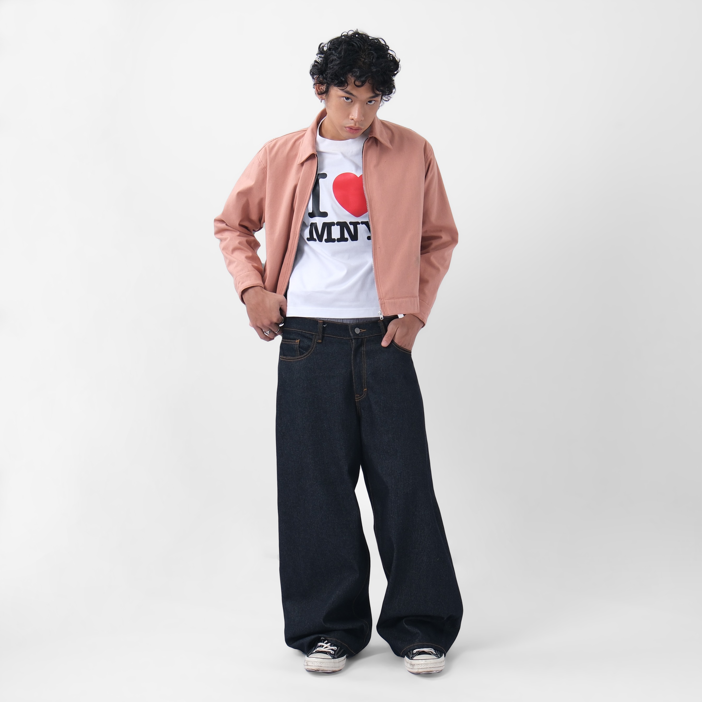 Work Jacket Faded Baby Pink