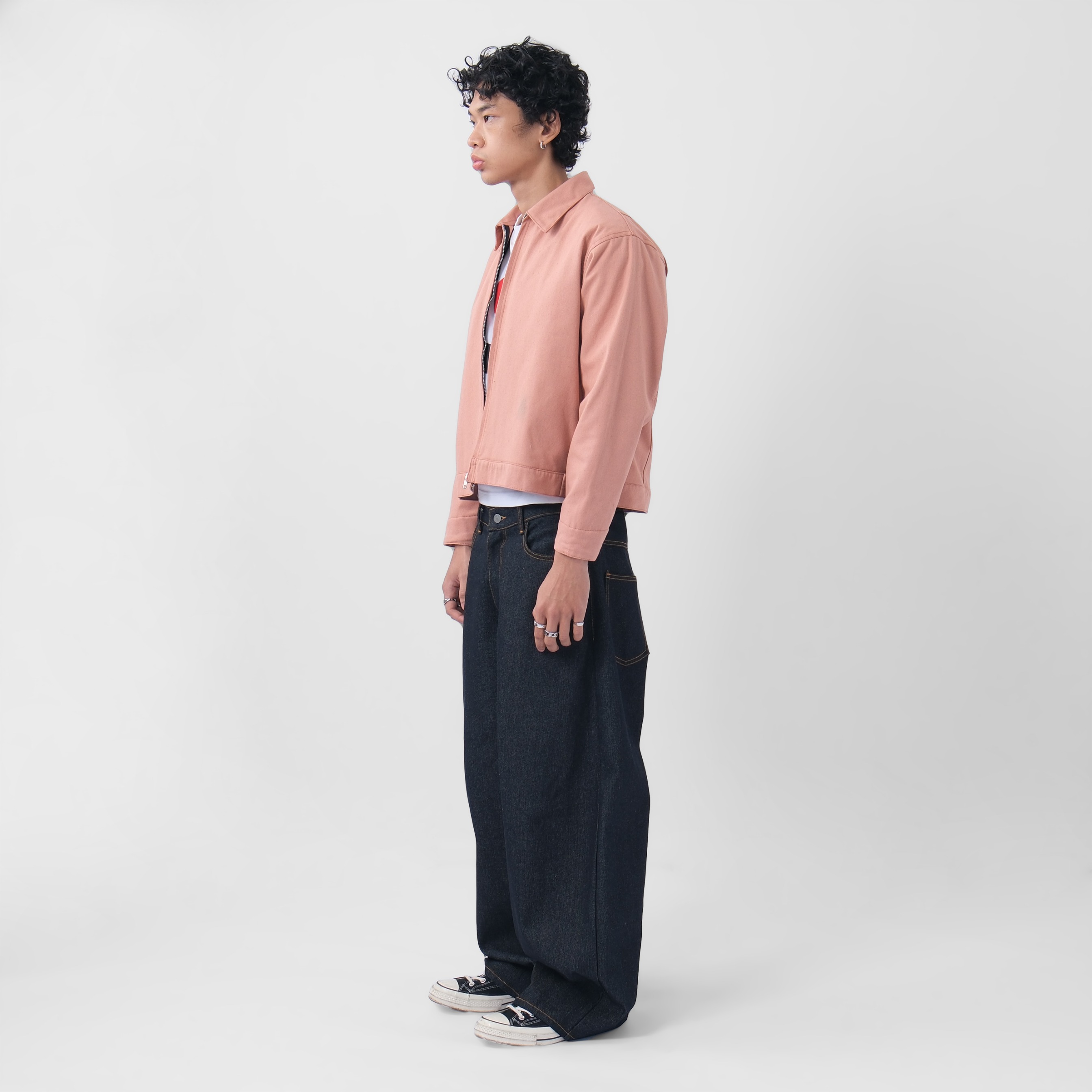 Work Jacket Faded Baby Pink