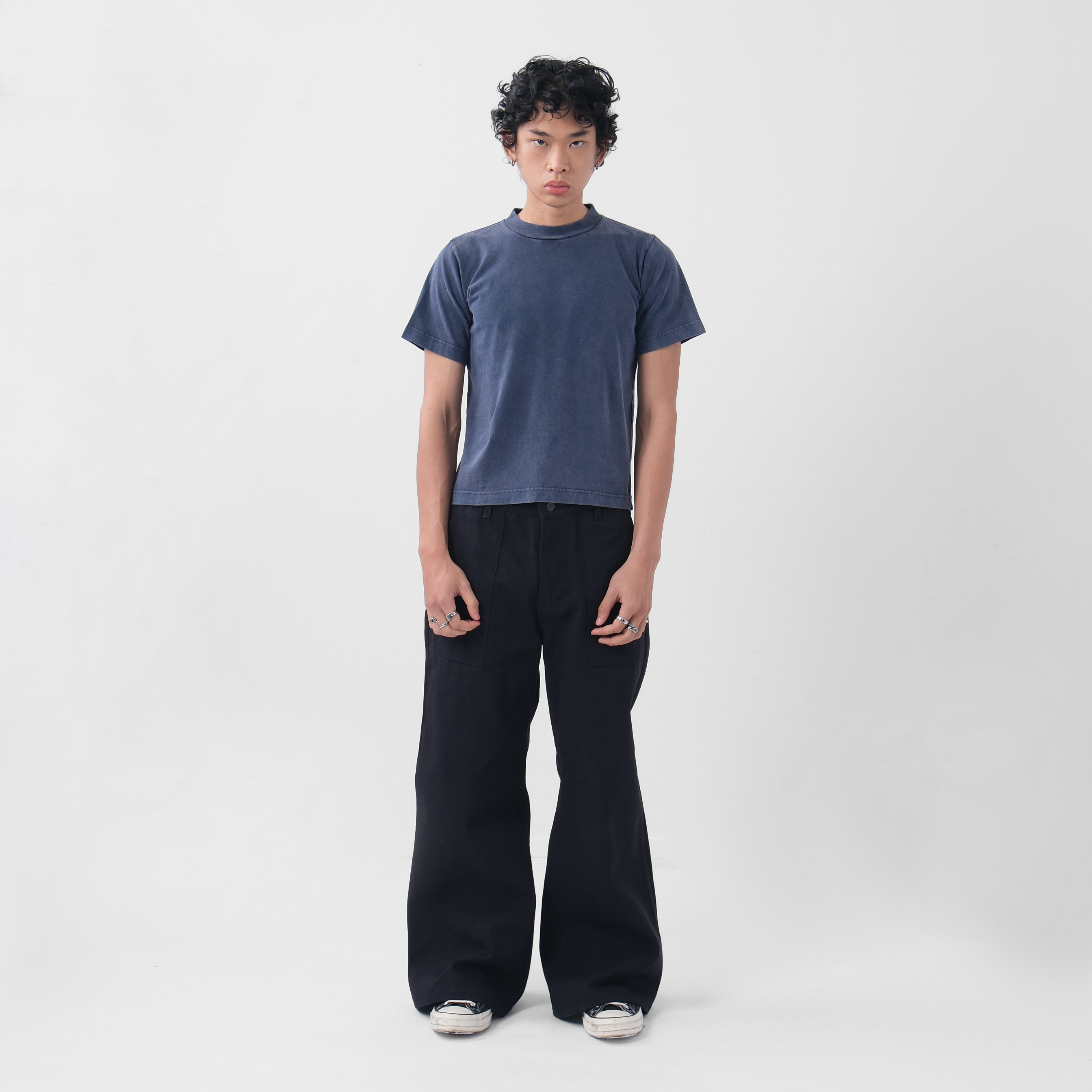 Fitted Tee Washed Navy