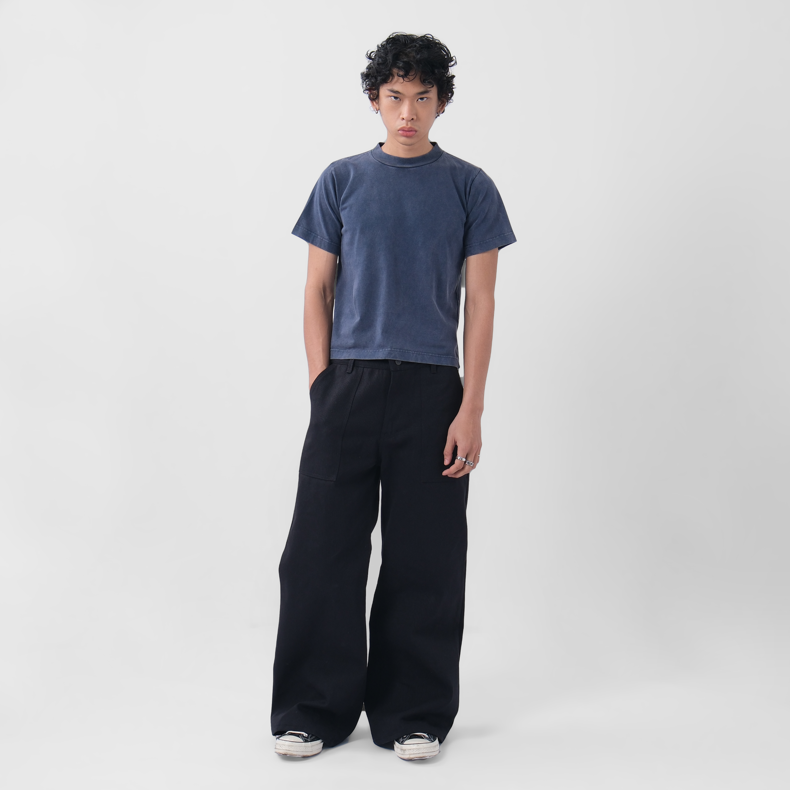 Fitted Tee Washed Navy