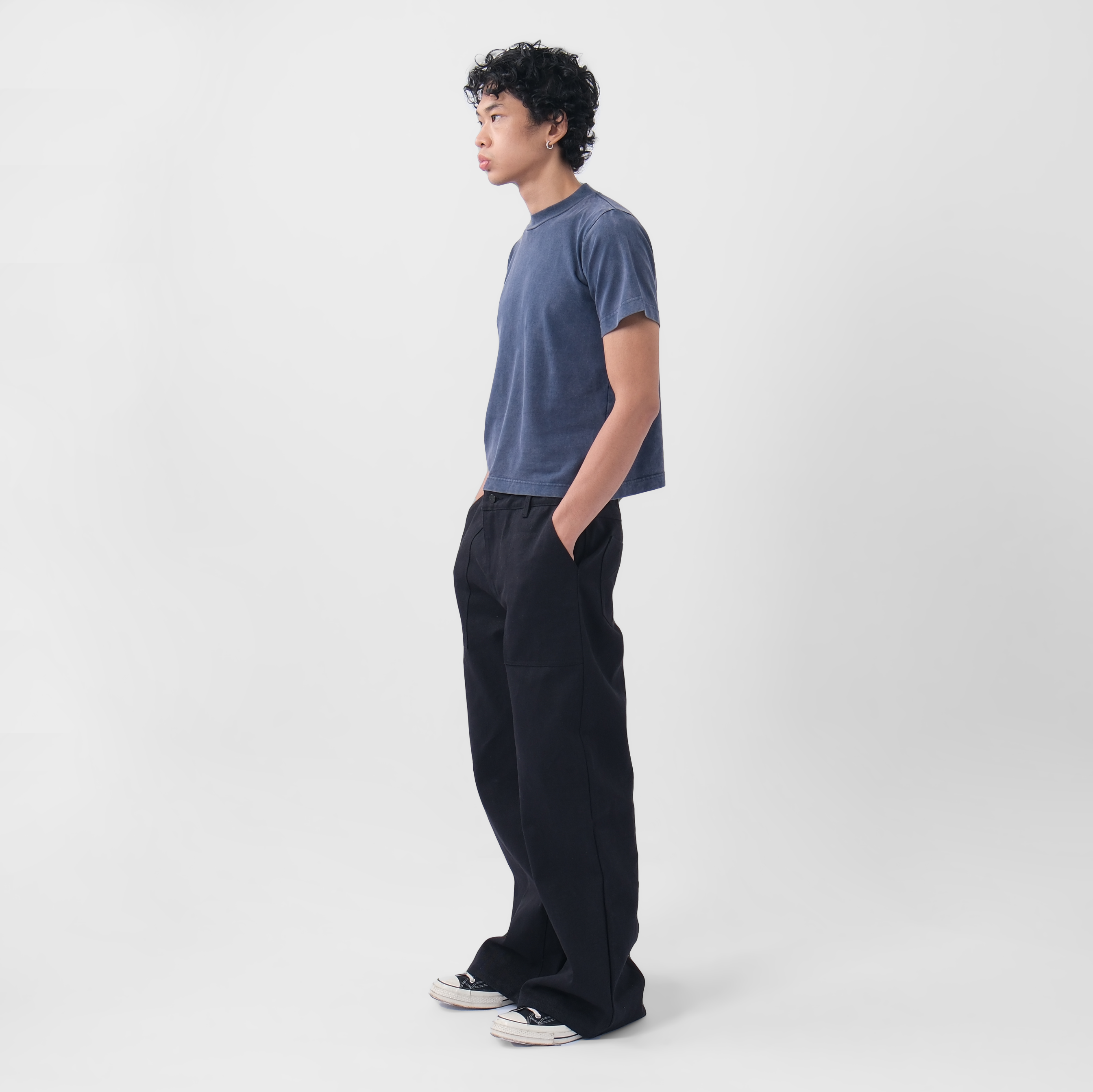 Fitted Tee Washed Navy