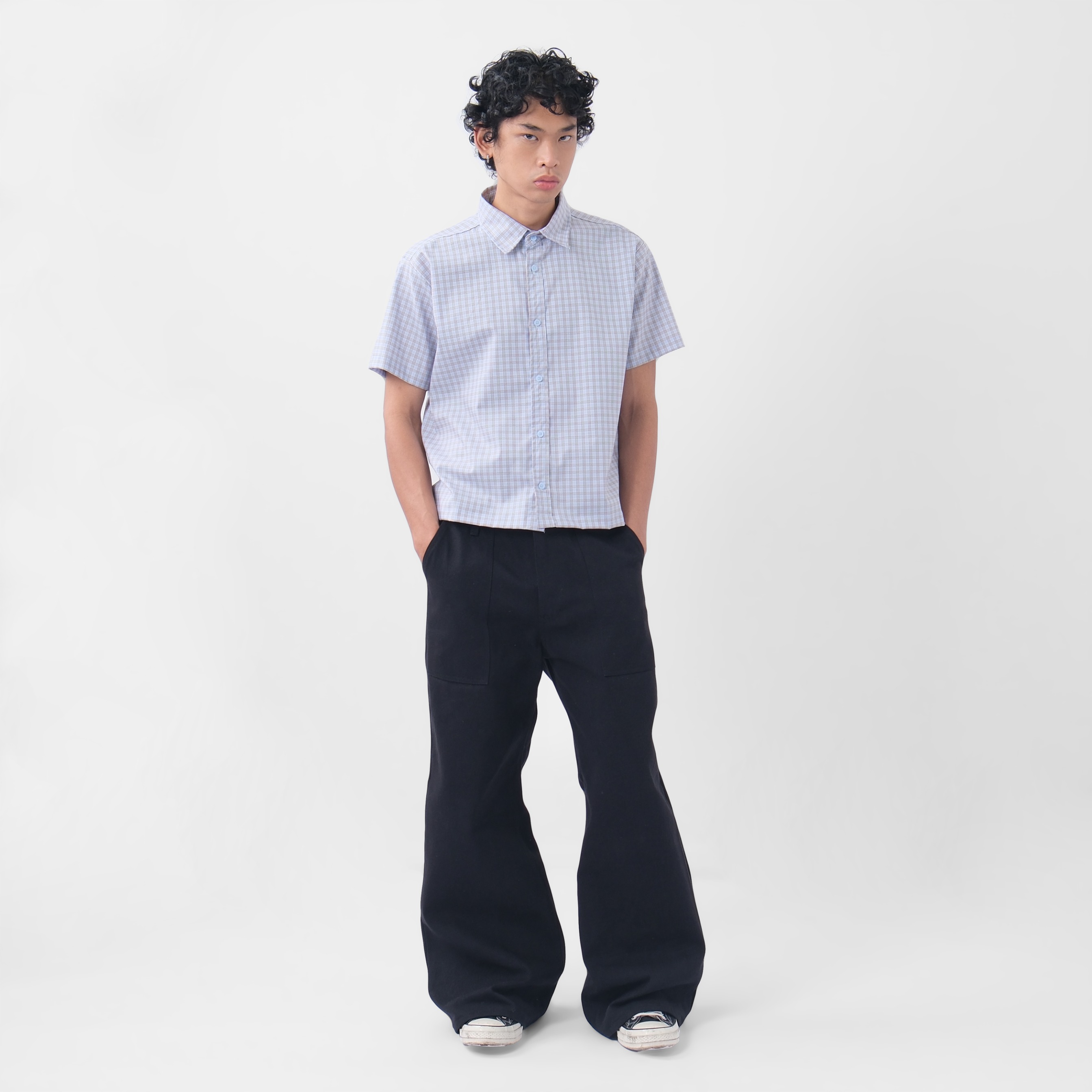 Plaid Shirt Powder Blue