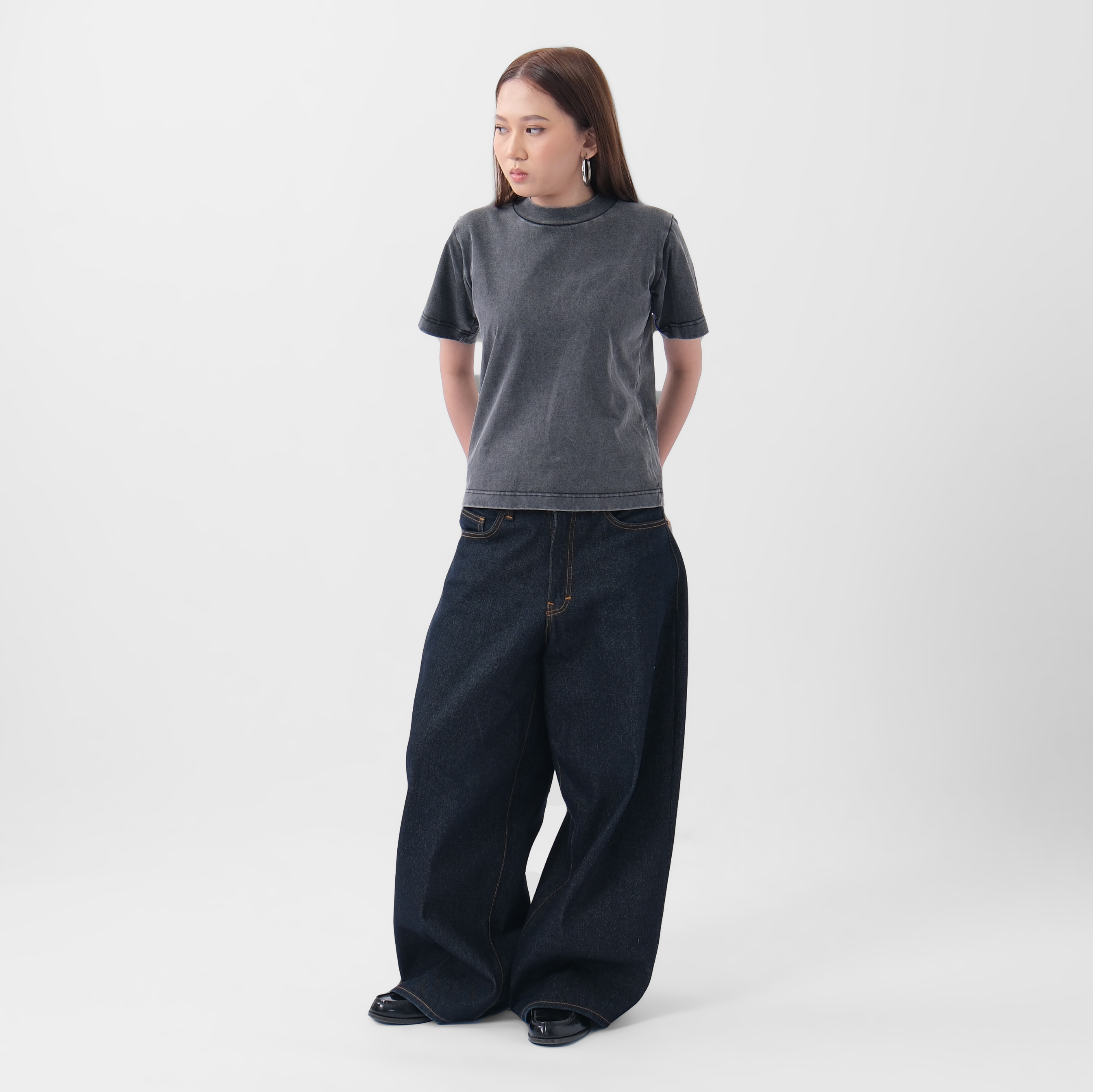 Fitted Tee Washed Black