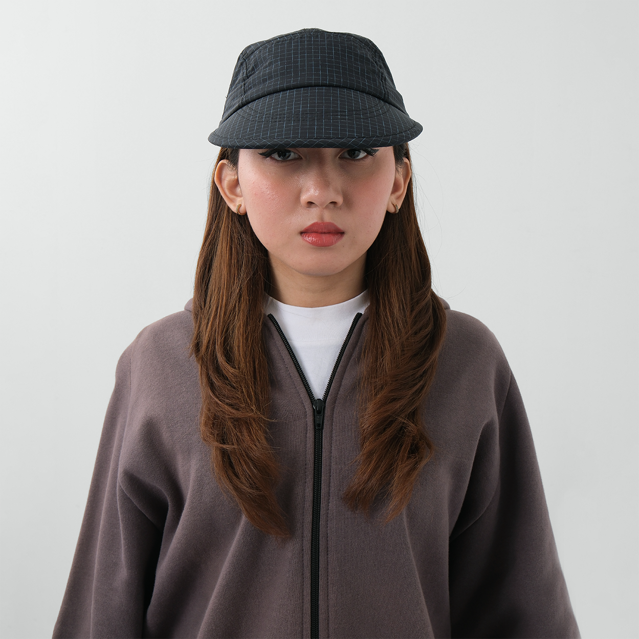 Active Summer 5-Panel Cap Navy Plaid