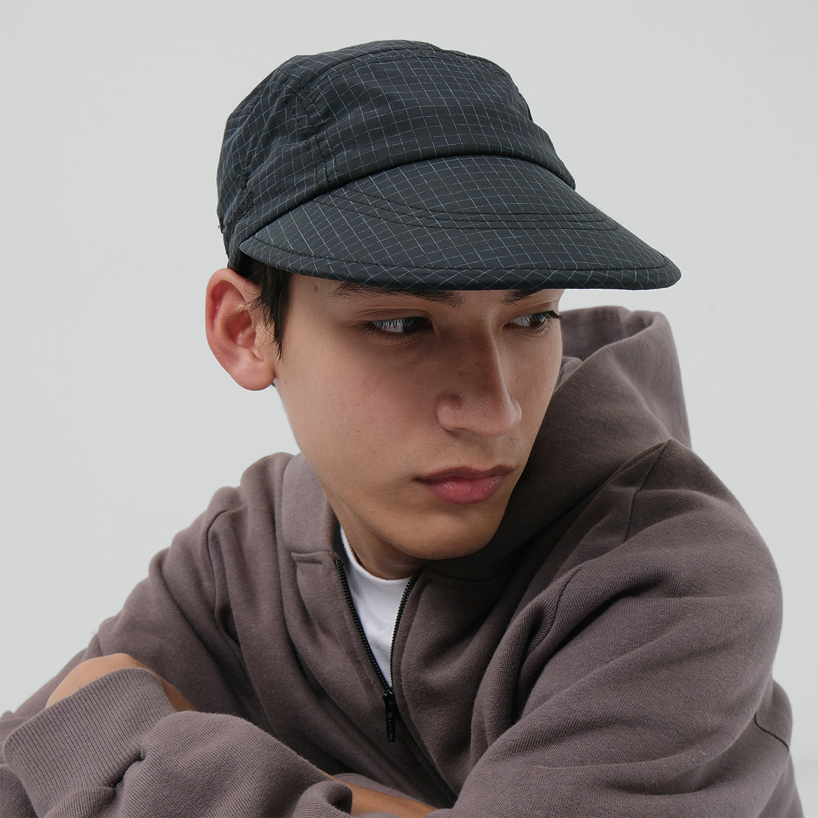 Active Summer 5-Panel Cap Navy Plaid