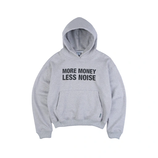 Image of Less Noise Heavy Boxy Hoodie Misty Grey