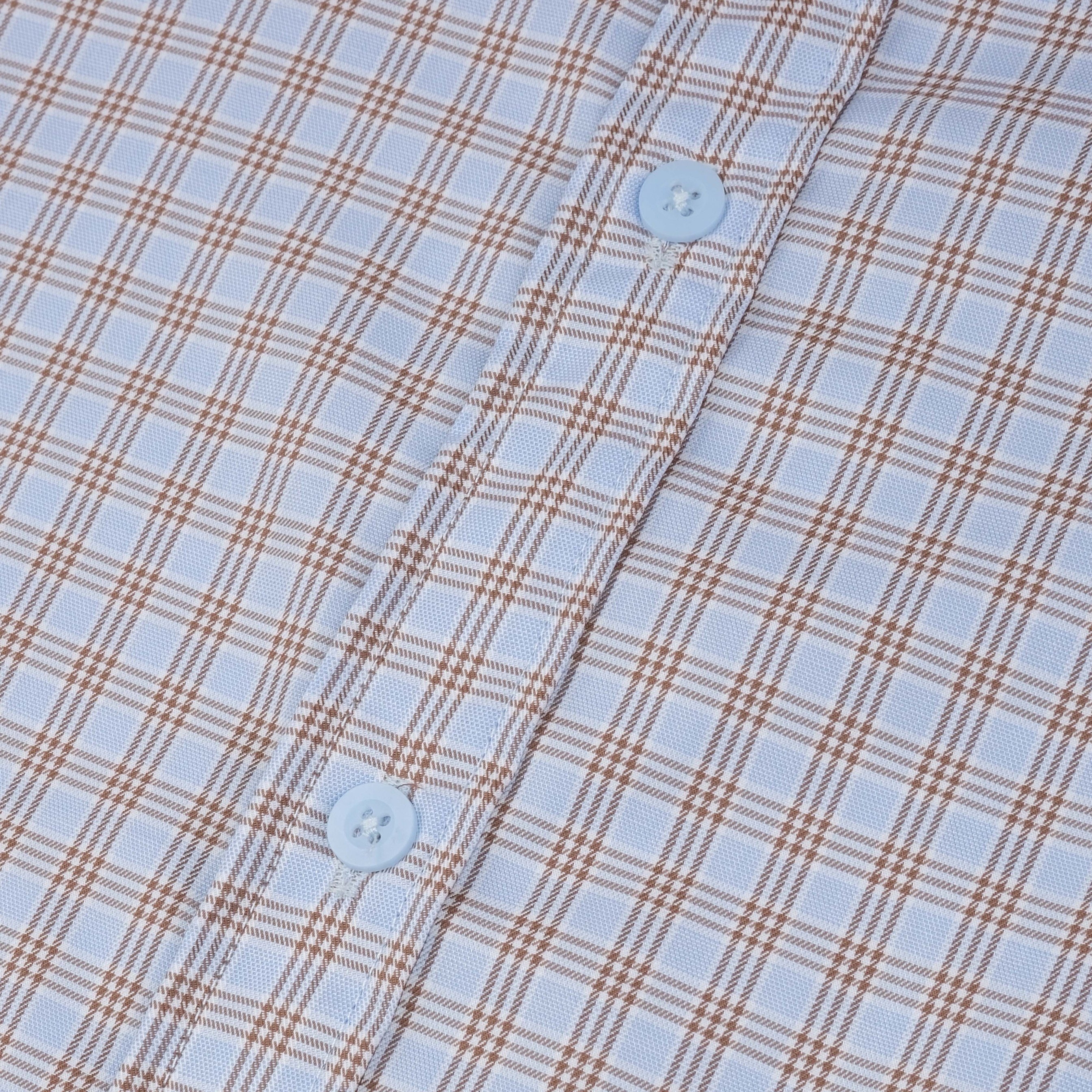 Plaid Shirt Powder Blue