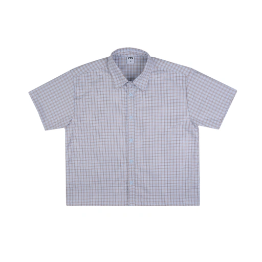 Image of Plaid Shirt Powder Blue
