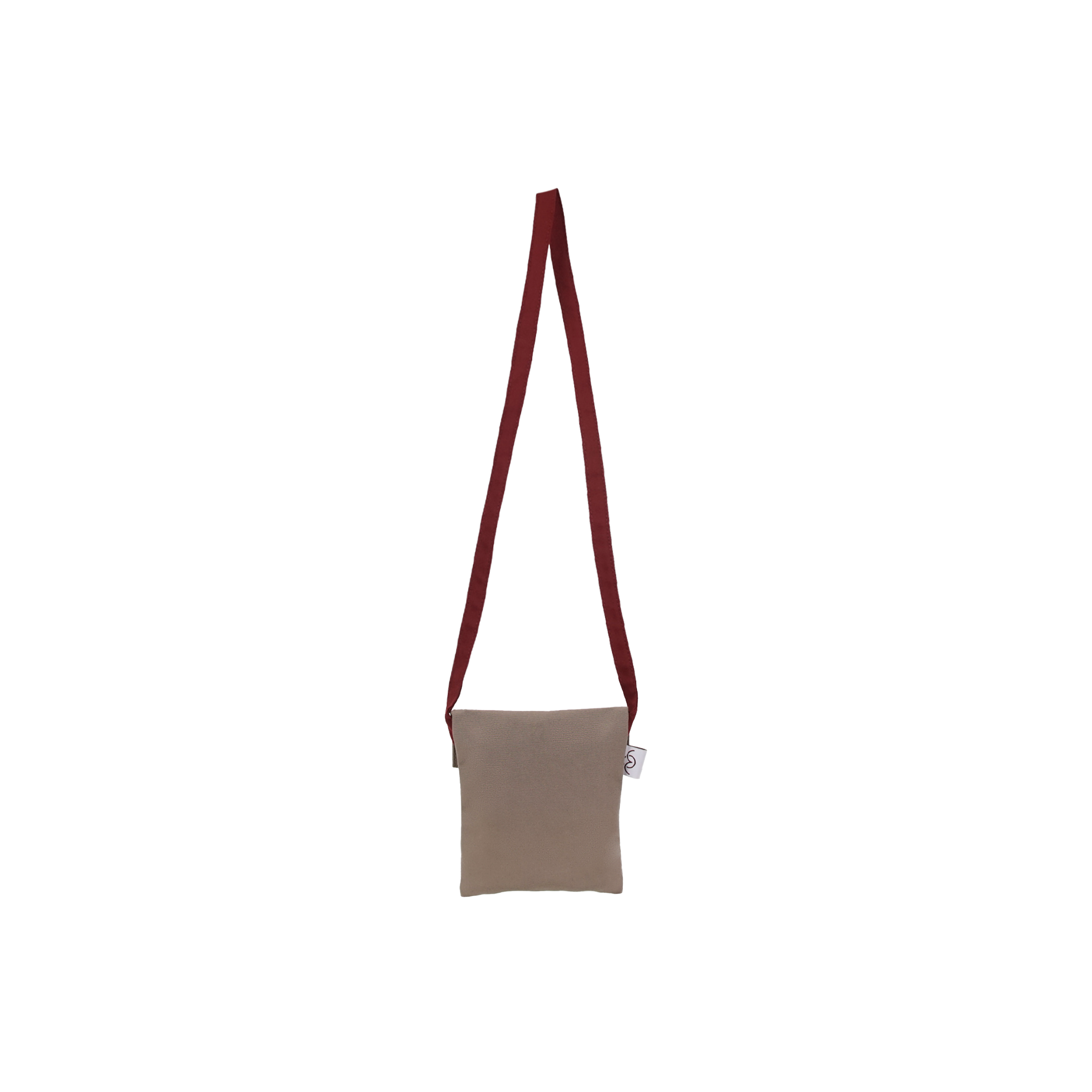 Two Tone Mini Bag Taupe Maroon