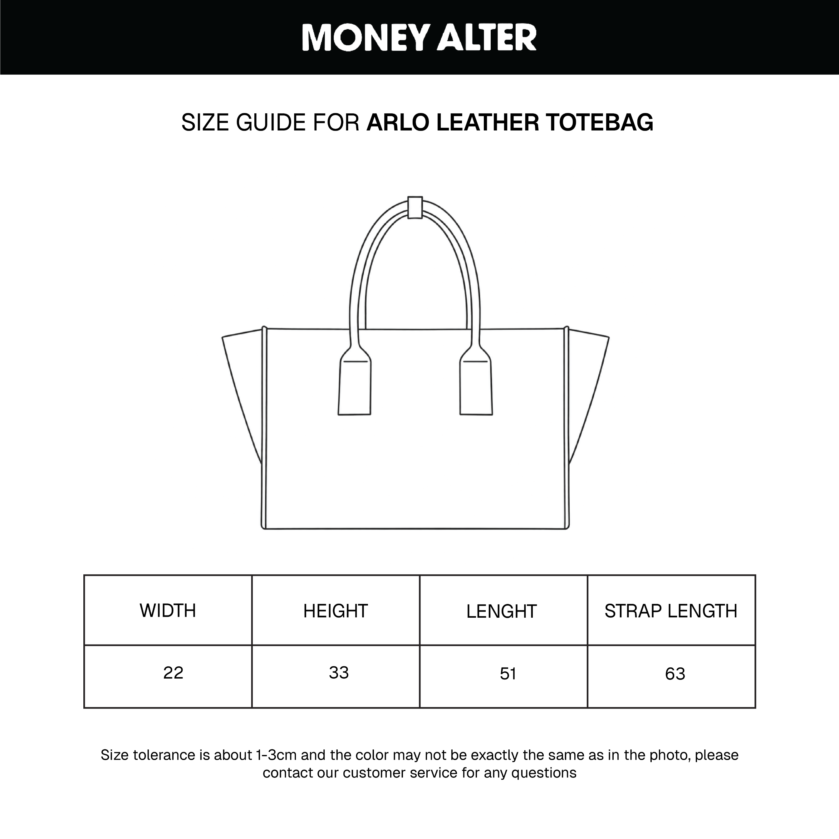 Arlo Leather Tote Bag Black