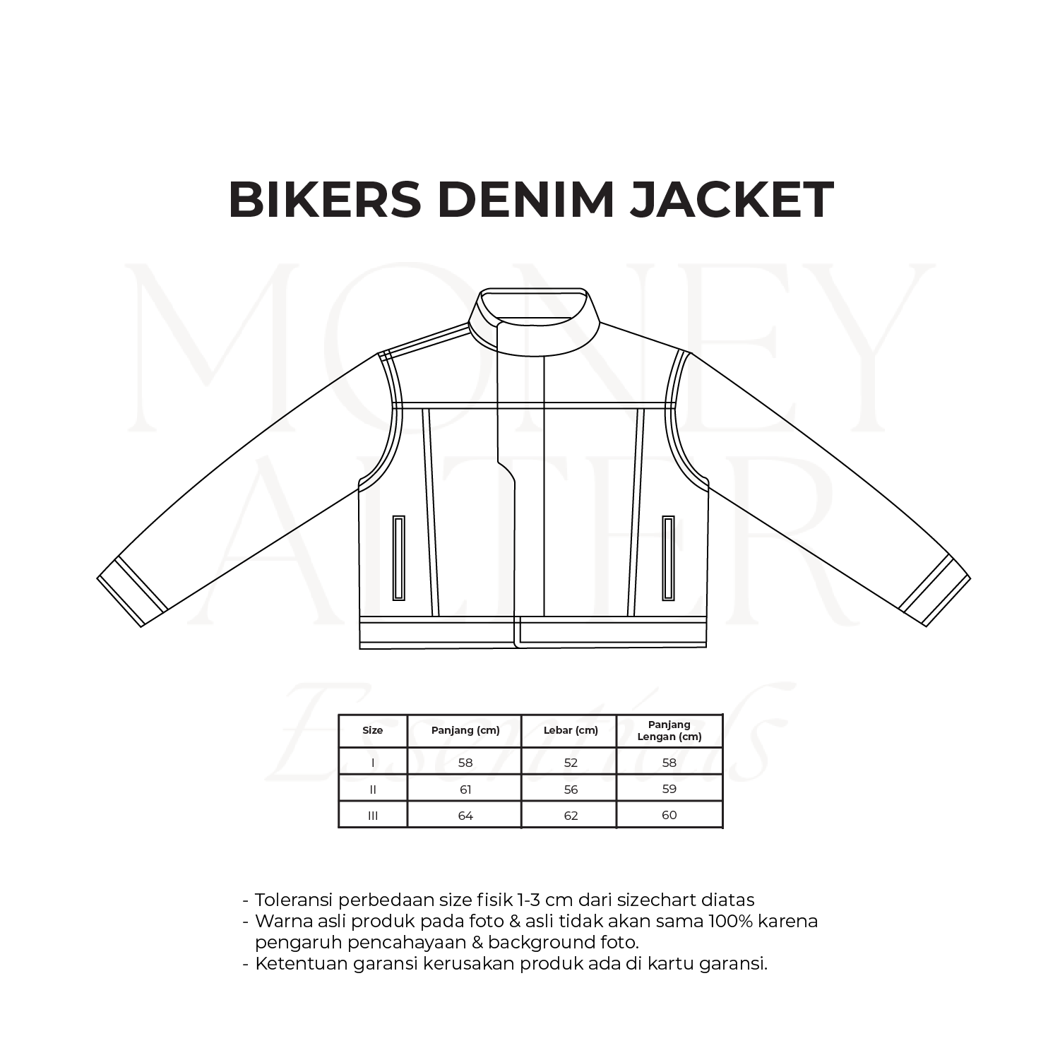 Bikers Denim Jacket - Black