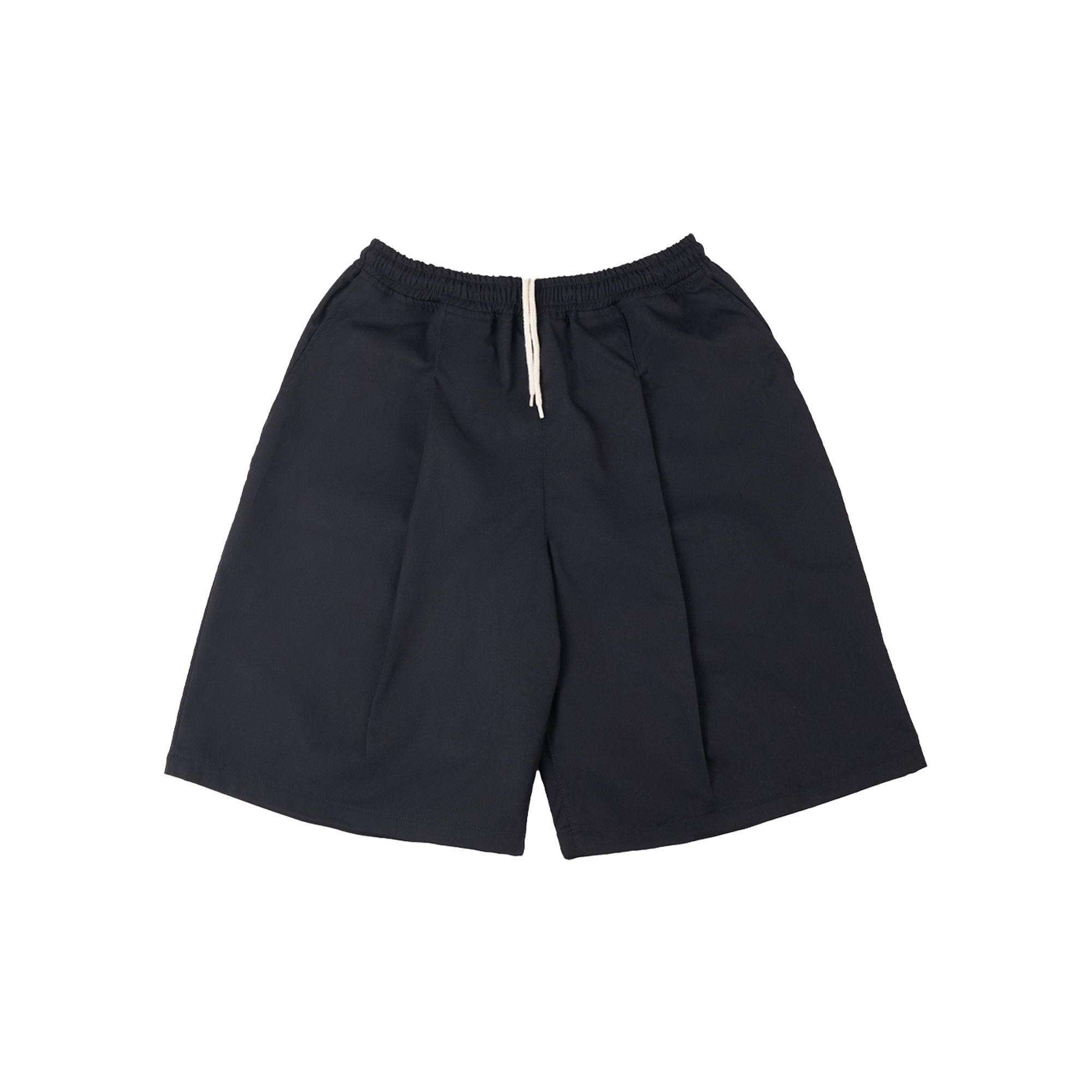 Baggy Canvas Short Pants - Black