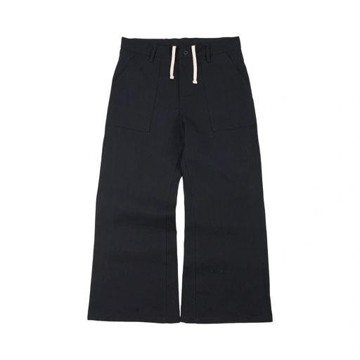Image of Wide Flared Fatigue Pants - Black 