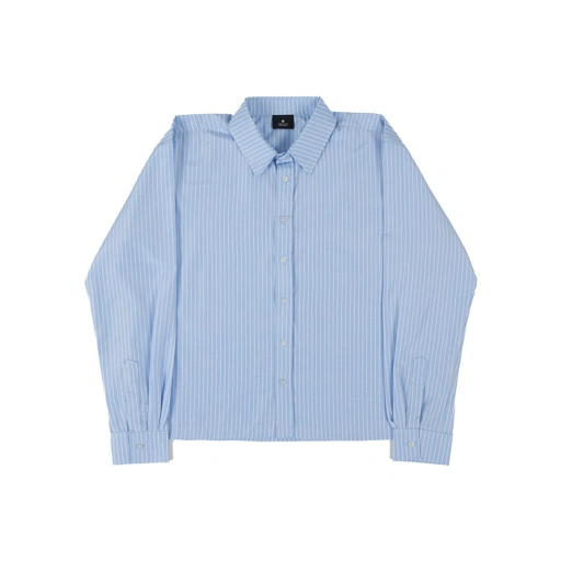 Image of Blue and White Long Sleeve Stripes Shirt
