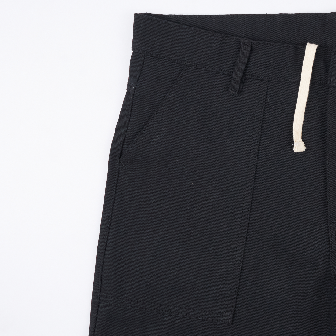 Wide Flared Fatigue Pants - Black