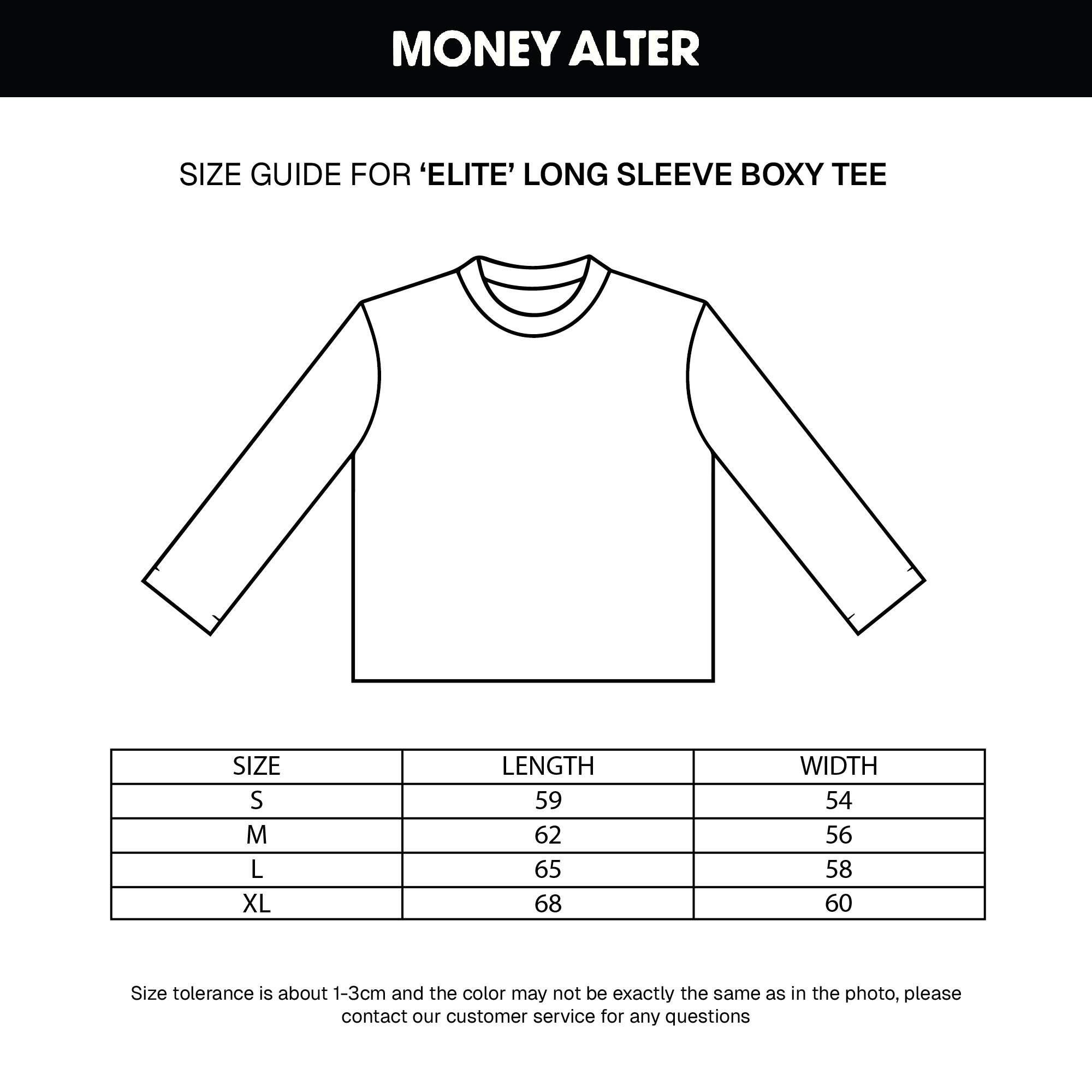 ‘Elite’ Long Sleeve Boxy Tee