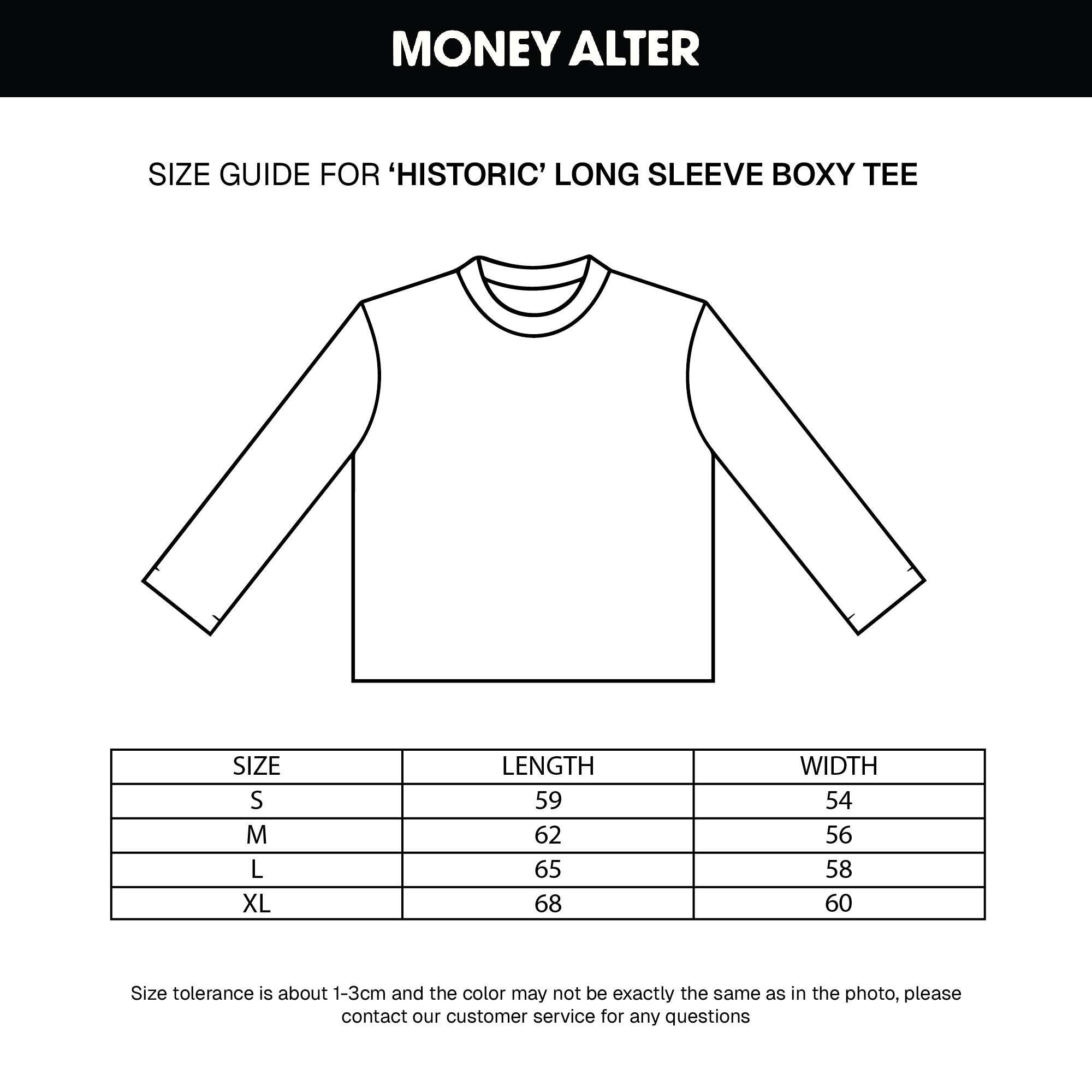 ‘Historic’ Long Sleeve Boxy Tee
