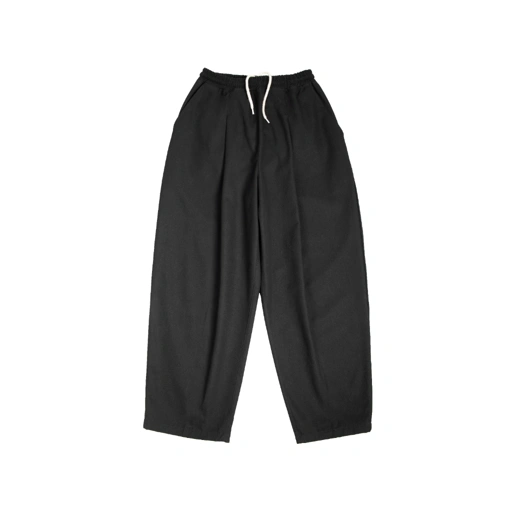 Image of Baggy Canvas Trousers - Black 