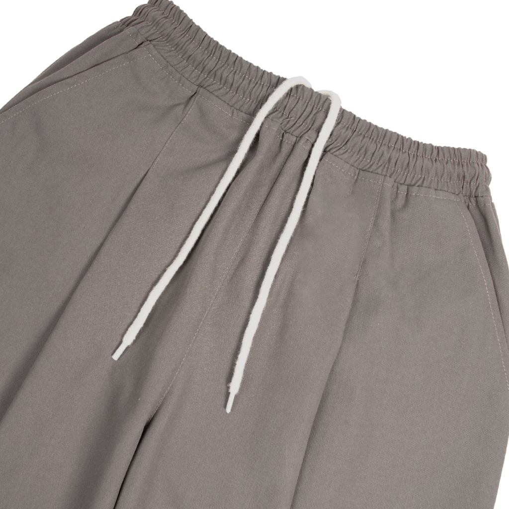 Baggy Canvas Trousers - Grey 