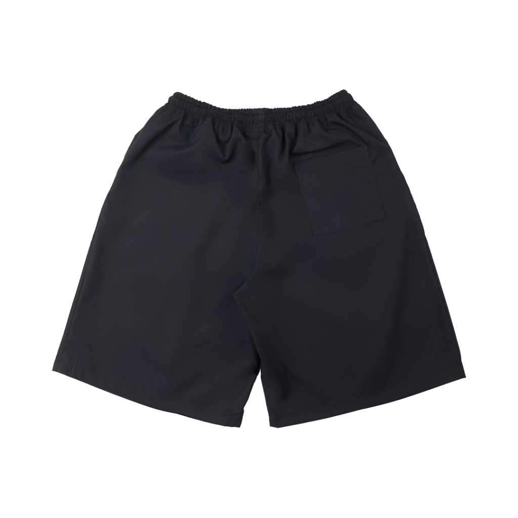 Baggy Canvas Short Pants - Black