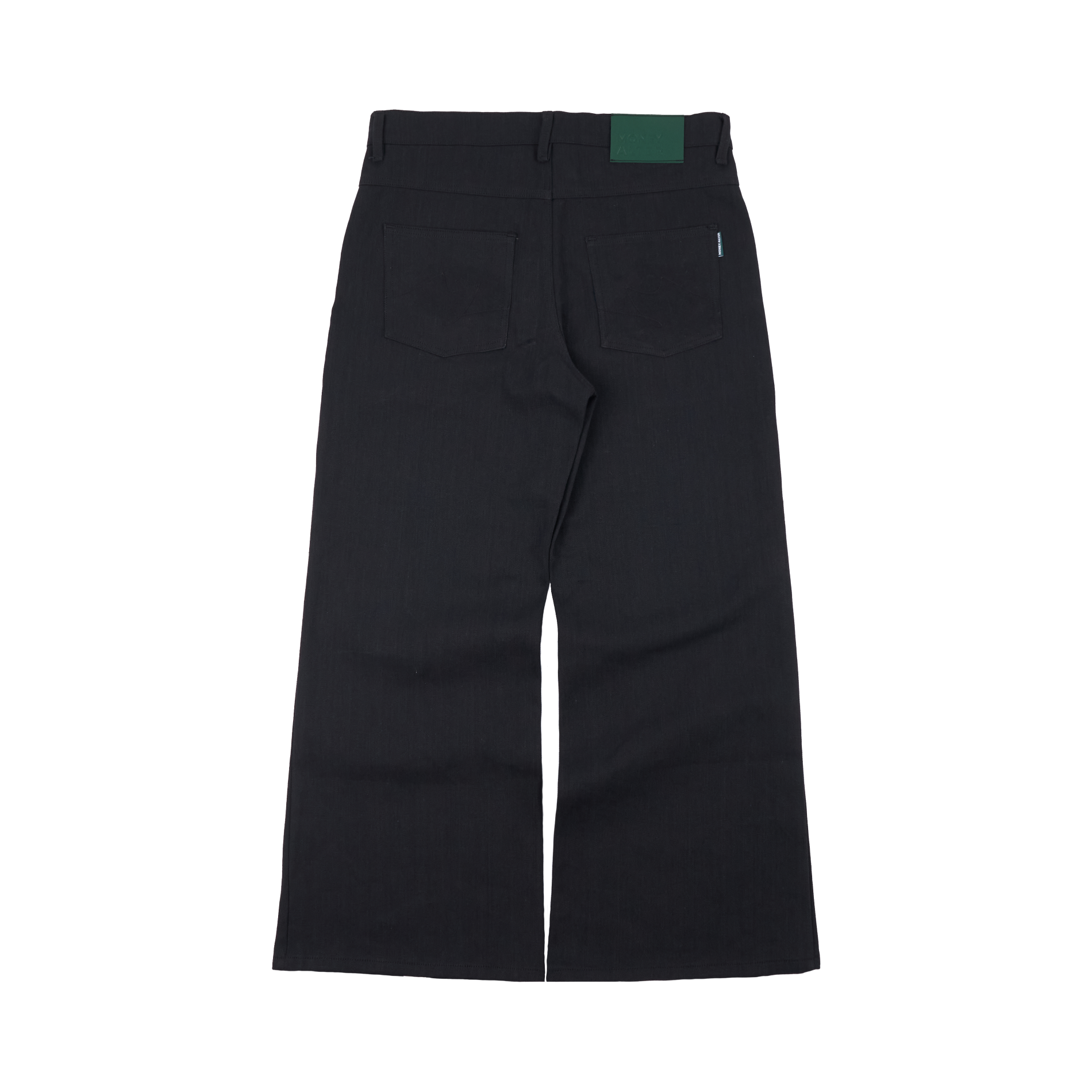 Wide Flared Fatigue Pants - Black