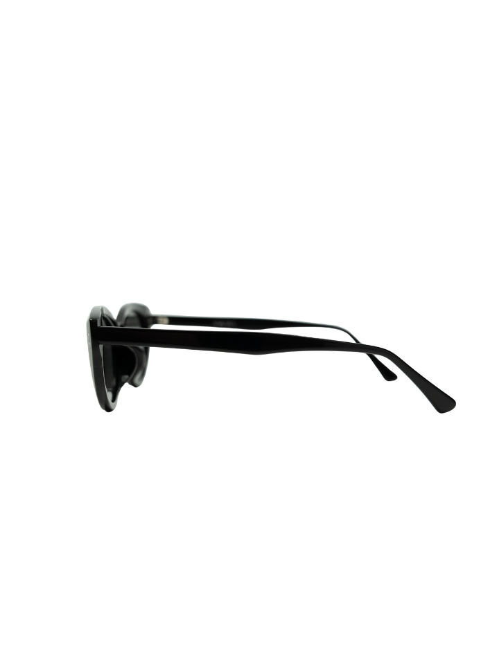 ANKARA Eyewear - SILVA Black Lens with Black Acetate Cat-eye Sunglasses